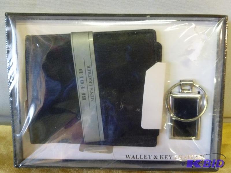 Nice mens genuine leather bi-fold and key ch...