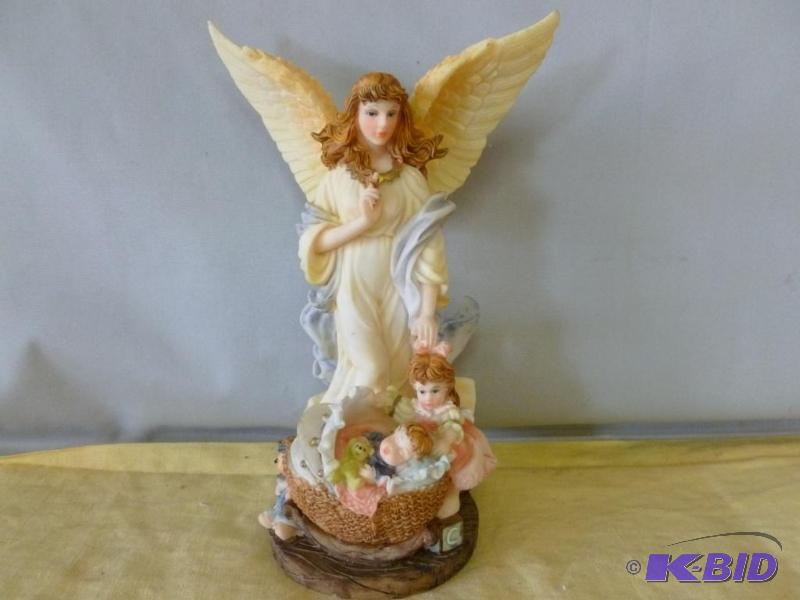 Beautiful molded resin angel mantle decoratio...