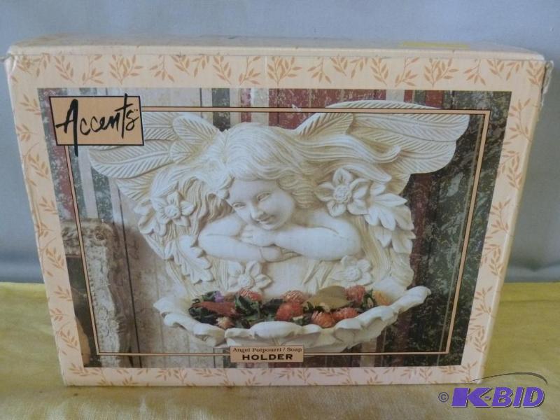 Accents angel potpourri  soap holder, new in...