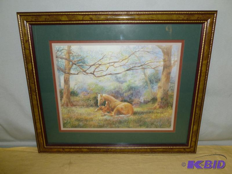 Humphrey - Horse Themed wood framed and matte...