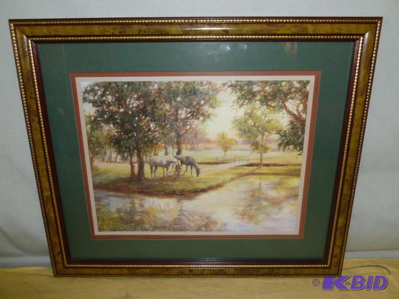 Humphrey - Horse Themed wood framed and matte...
