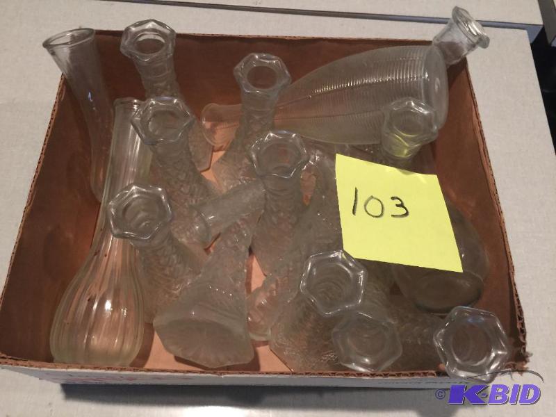 Vases, 6 inches high, approx 12 pcs...