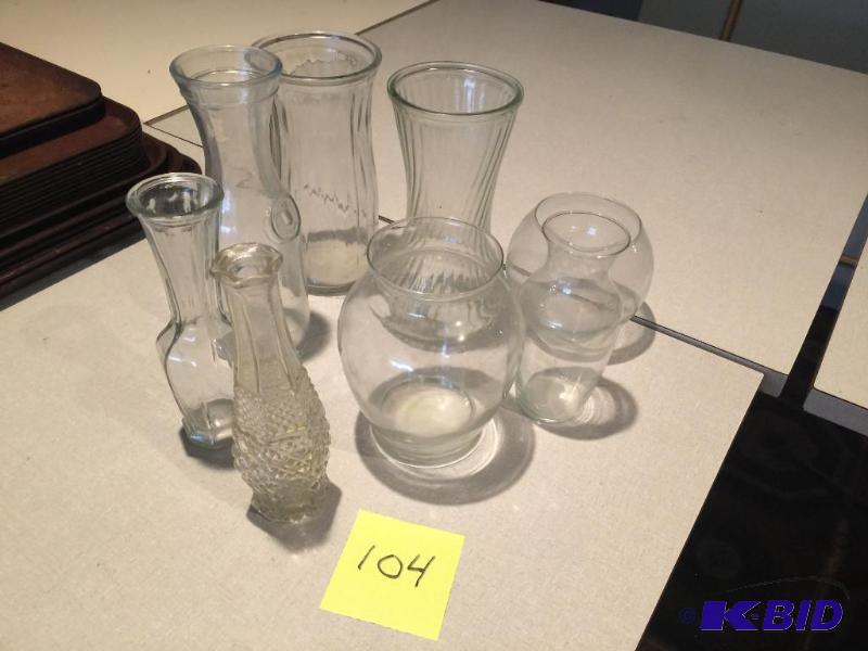 Vases, vanity size, approx 8...