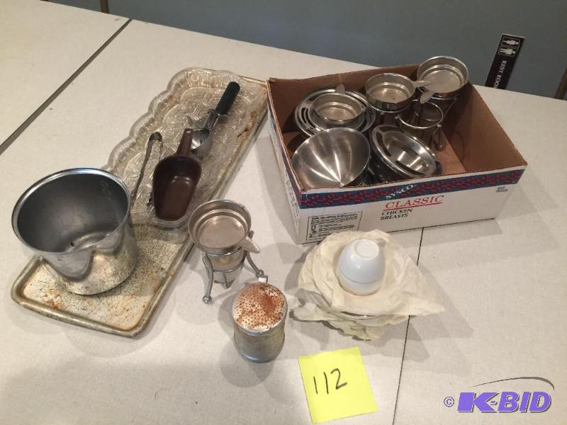 Butter holders, utensils, serving trays...