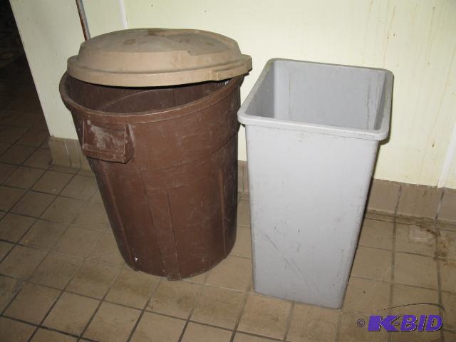 Garbage cans...