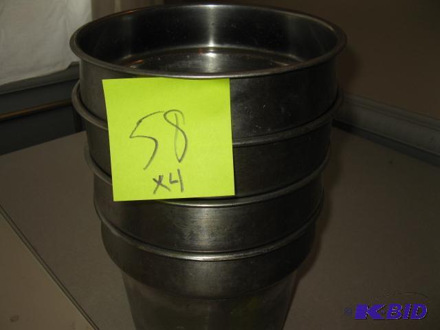 4 stainless steel pots...