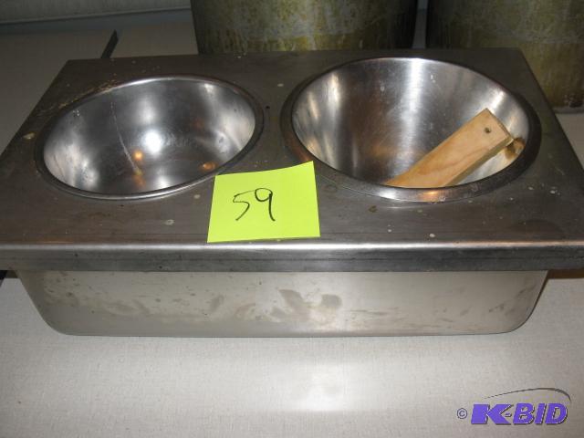 Stainless steel 2 compartment holder...