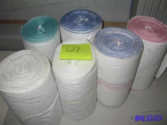 hand towel rolls, linen x6...