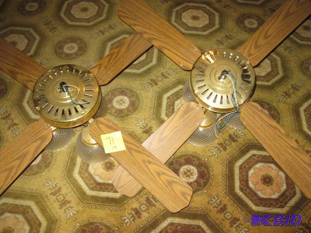 two ceiling fans...