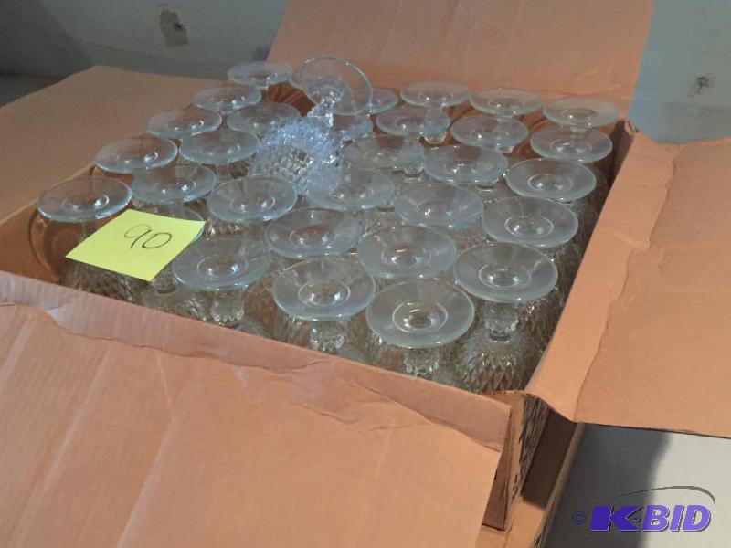 Diamond cut water glasses, 42 pcs...