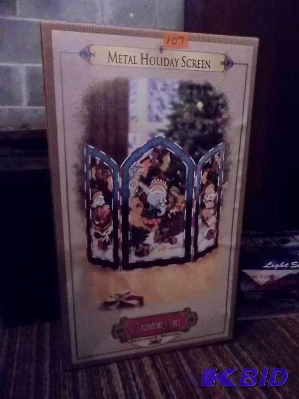 Metal Holiday Fireplace Screen...