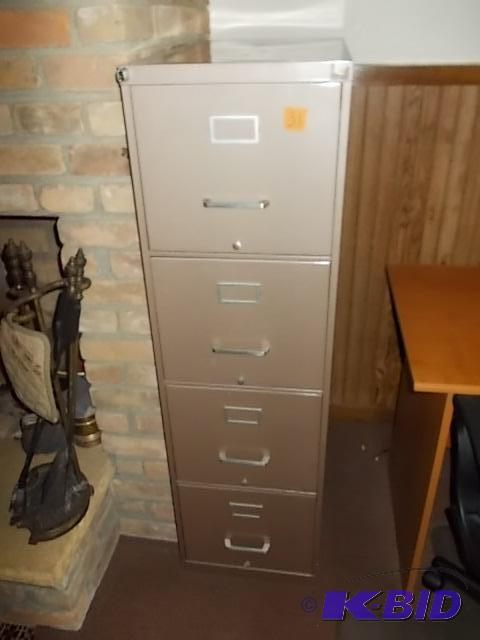 4 Drawer Steel File Cabinet 15 x 28 x 52 Tall...