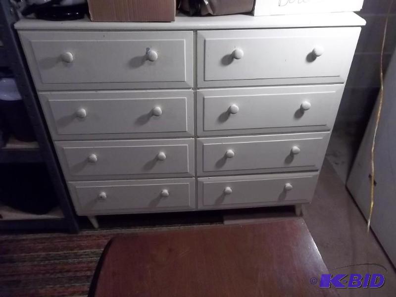 White Painted 8-Drawer Chest 36x39x17...
