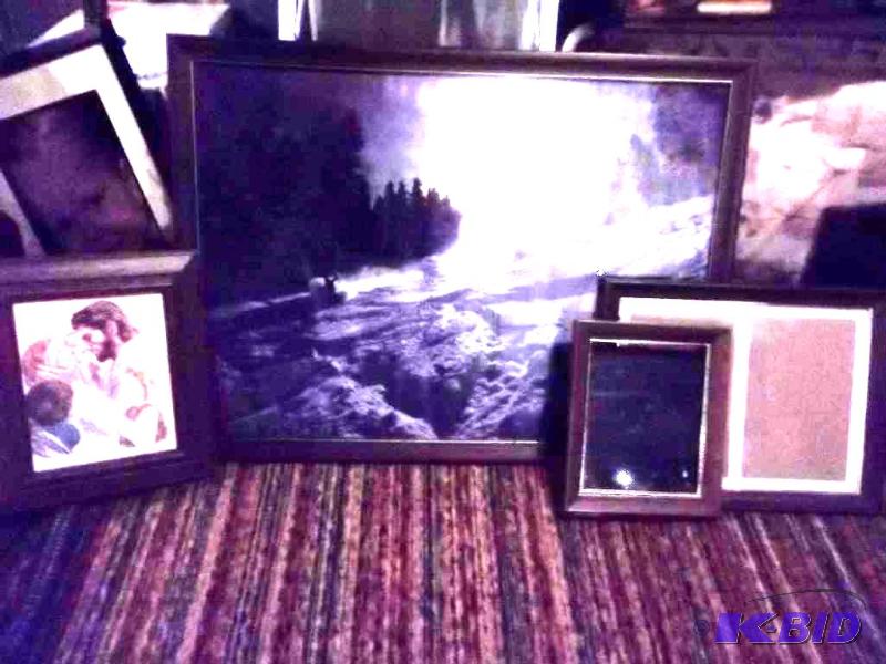 Framed Ski Picture, Assorted Pictures &amp F...