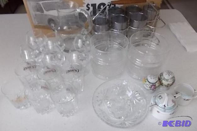 Assorted Bar Glasses, Vintage Cream &amp Sug...