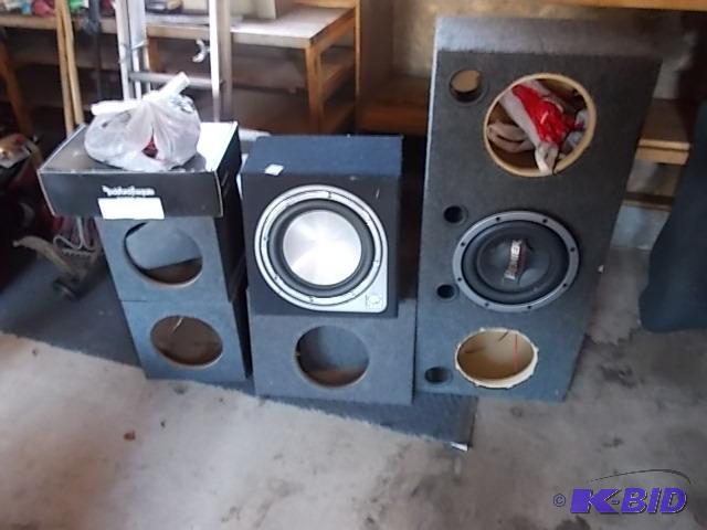 Set Of Speaker Enclosures, 2 With Speakers, A...