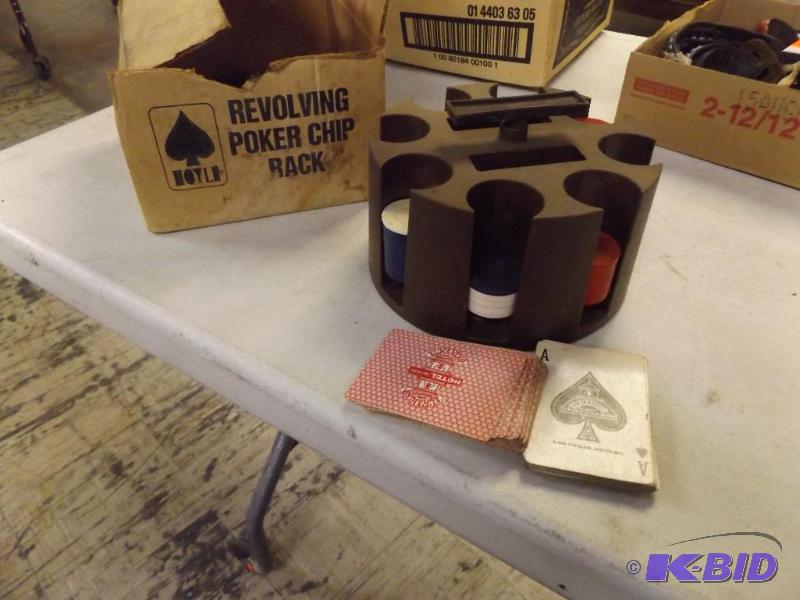 Poker set and cards, partial set....