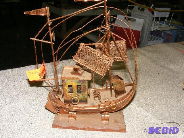 metal ship music box...