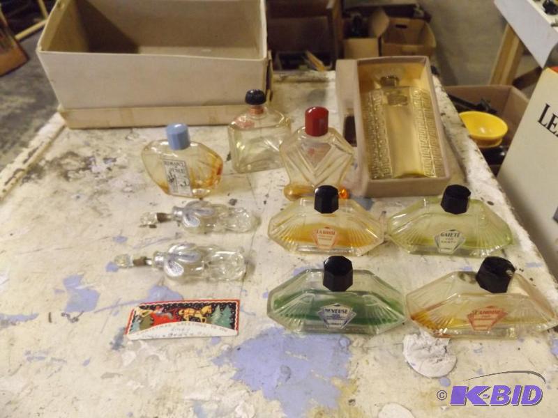 lot of older perfume bottles...