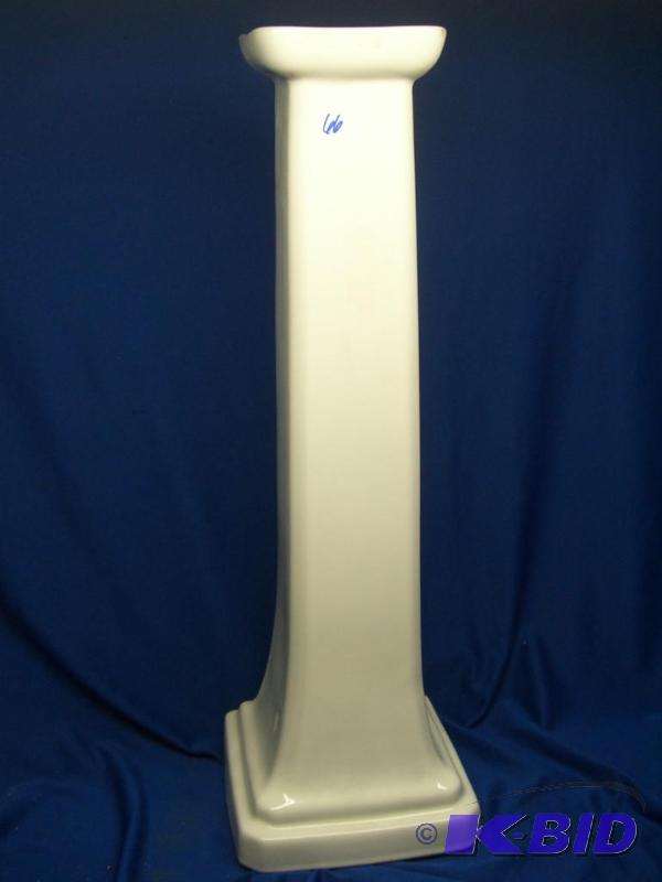White pedestal sink base