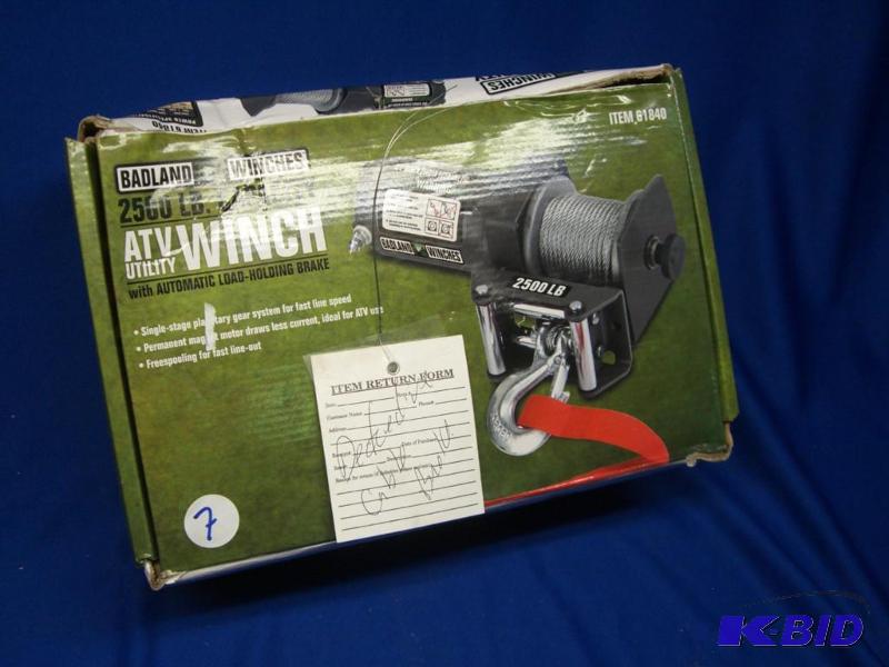2500 LB Capacity ATV Winch