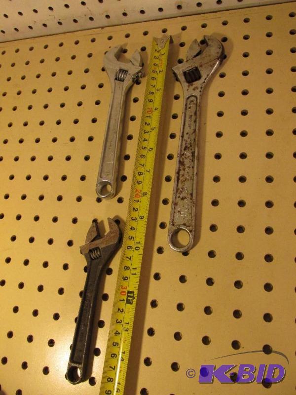 lot 104 image: Three Adjustable Wrenches