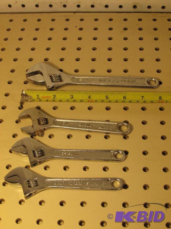 lot 108 image: Four Adjustable Wrenches