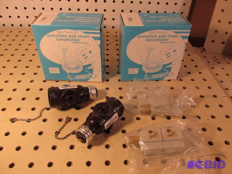 lot 143 image: Group of New LampHolders and Adapters