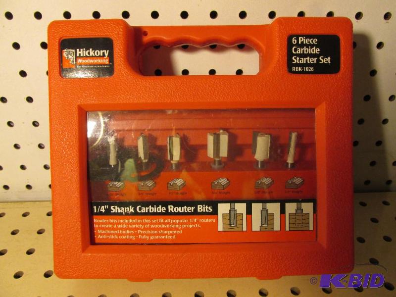 lot 31 image: Router - 6 piece Starter Set - 14 Shank - Carbide Router Bits