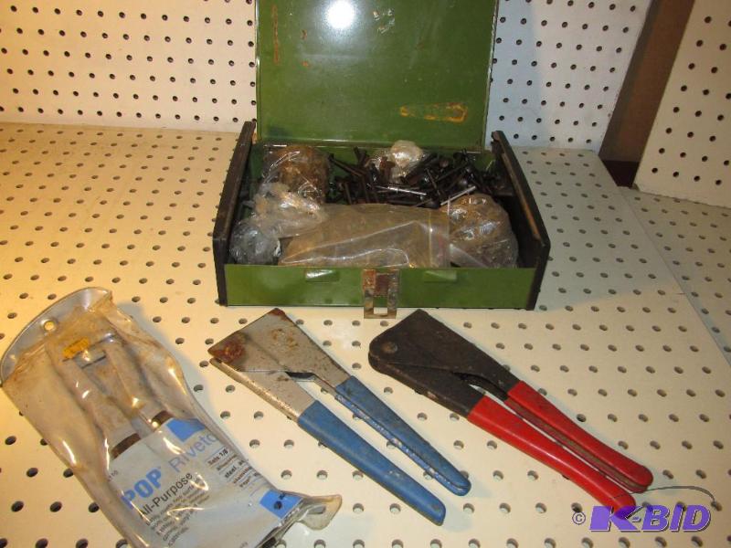 lot 35 image: Pop Rivets and 3 Rivet Tools