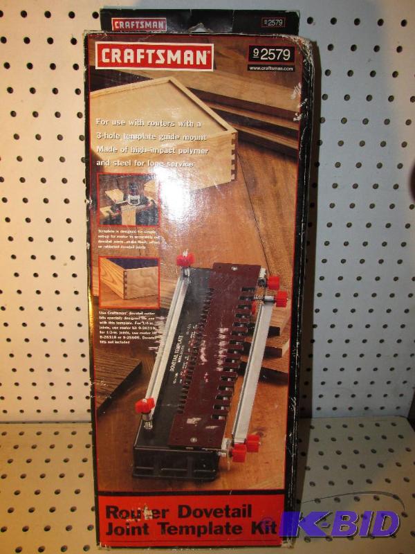 lot 38 image: CRAFTSMAN - Router Dovetail Joint Template Kit