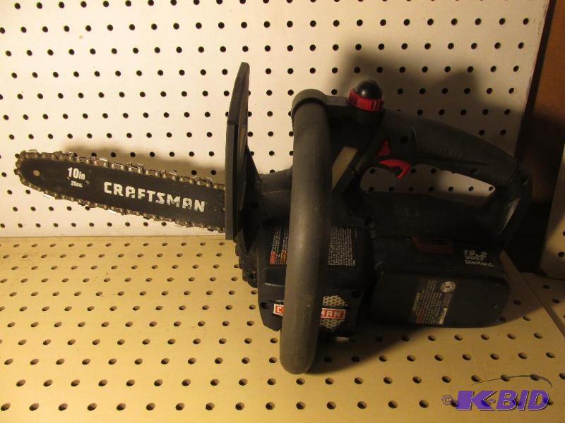 lot 51 image: 10 CRAFTSMAN Cordless DieHard Chain Saw - 19.2 Volts