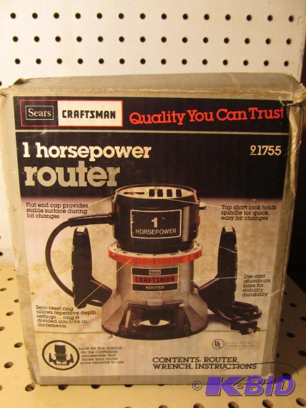 lot 59 image: CRAFTSMAN - 1 HP Router