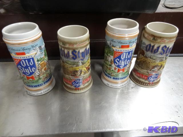 lot 12 image: Heilmans old style beer steins...