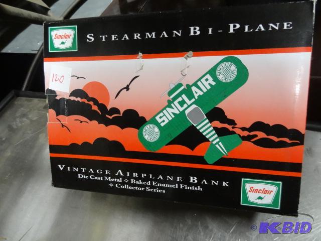 lot 120 image: Sinclair Stearman bi plane bank. Collector...