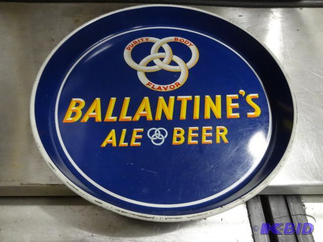 lot 44 image: 1256 Ballentines beer serving tray...