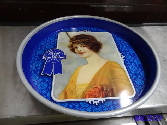 lot 45 image: 1257 Pabst Blue ribbon serving tray...