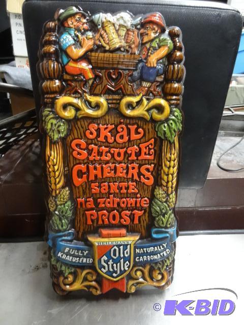 lot 47 image: Old Style beer sign. 12 x 25...