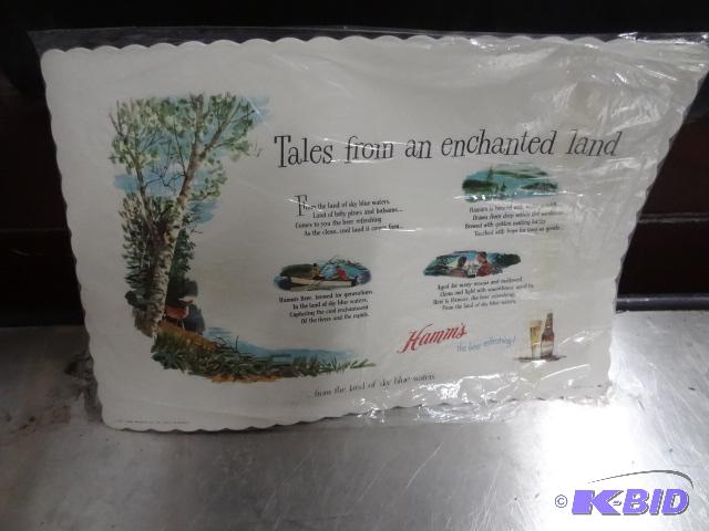 lot 59 image: Stack of 15 beer paper place mats. Tales from...
