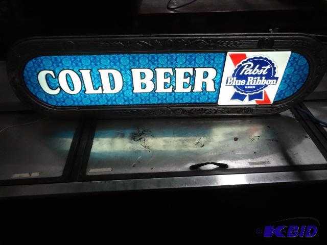 lot 6 image: Pabst blue ribbon lighted sign...