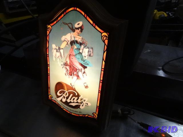lot 68 image: Blatz Valerie girl lighted sign...