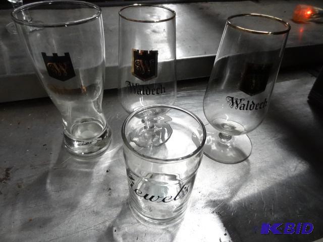 lot 72 image: Waldech beer glasses. Kiewels glass...