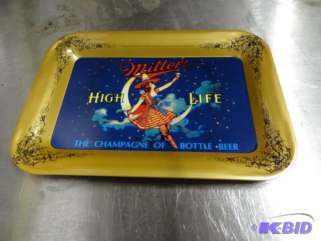 lot 76 image: Miller High life metal tray. 7 x 5...