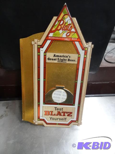 lot 78 image: Blatz beer foil sign...