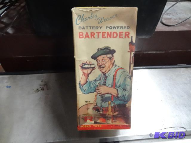 lot 8 image: Vintage Charley Weaver battery powered barten...
