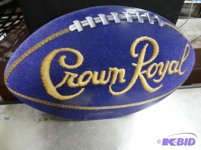 lot 80 image: Crown Royal metal sign. 24 x 15...