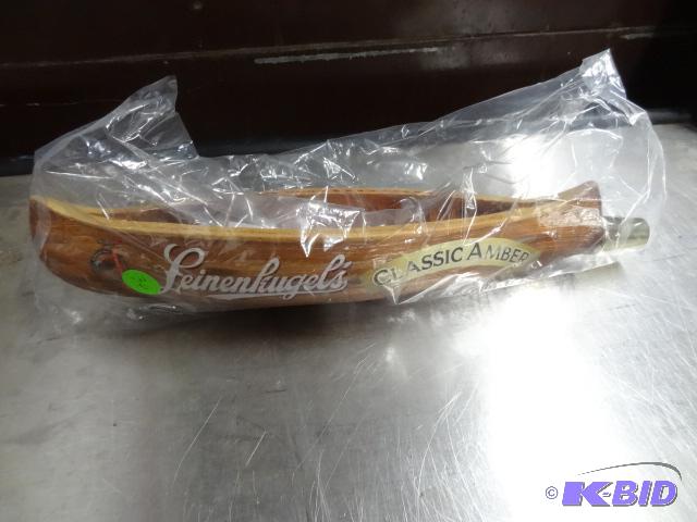 lot 91 image: Leinenkugels classic amber canoe shaped tap h...