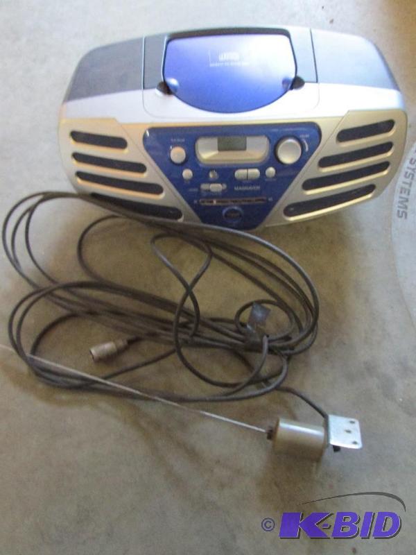 lot 232 image: CB Antenae and Magnavox boom box, needs a sta...
