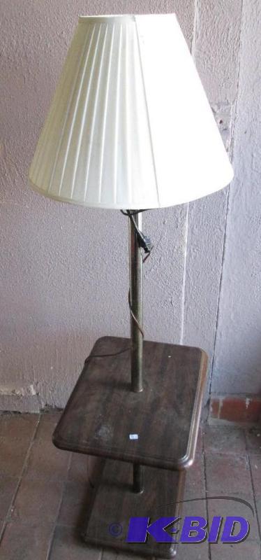 lot 24 image: Vintasge table lamp, 55 inches tall...
