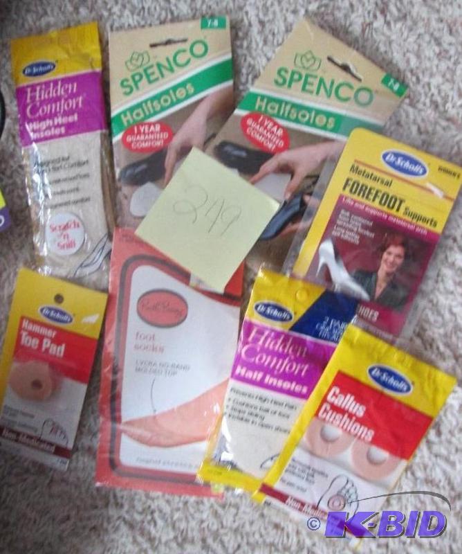lot 249 image: mixed lot of shoe soles, insoles, callas cush...